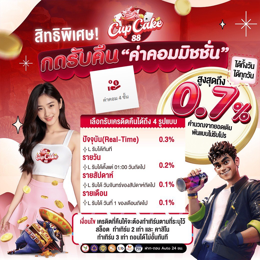 กดรับคืน ค่าคอมมิชชั่น cupcake88